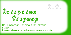 krisztina viszmeg business card